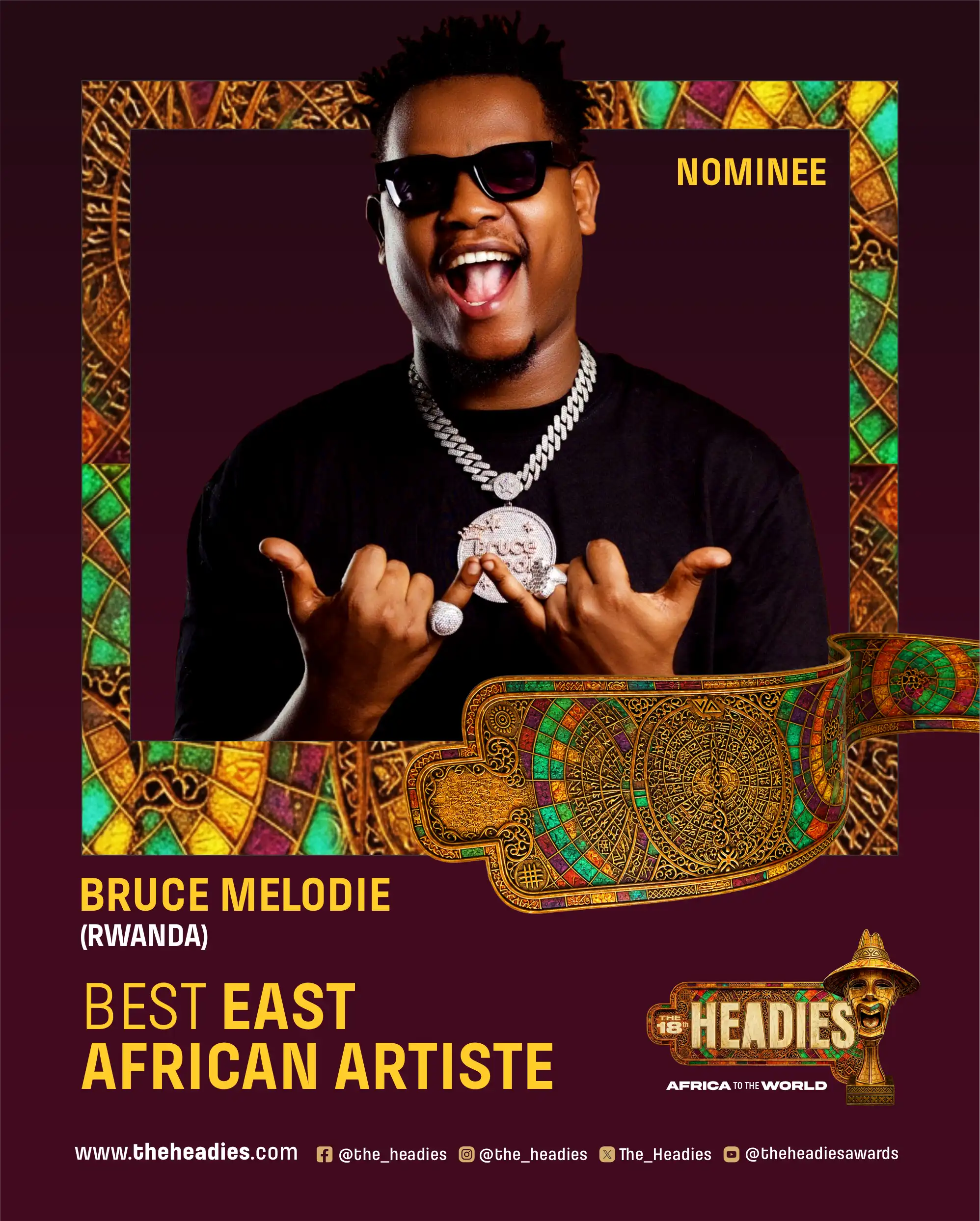 The Headies 2026: Bruce Melodie Nominated for Best East African Artiste