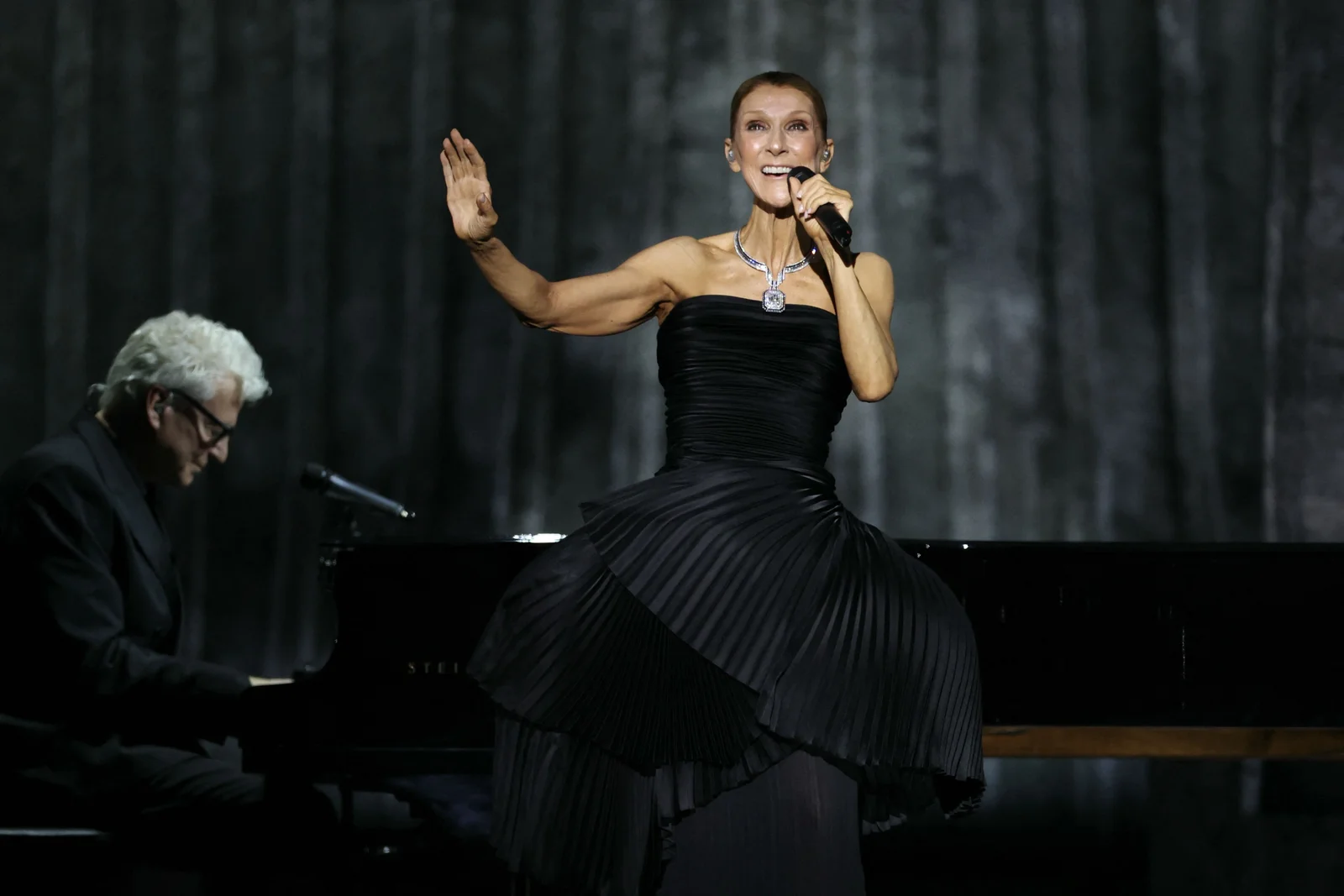 Céline Dion makes emotional return to the stage in Paris after more than six years