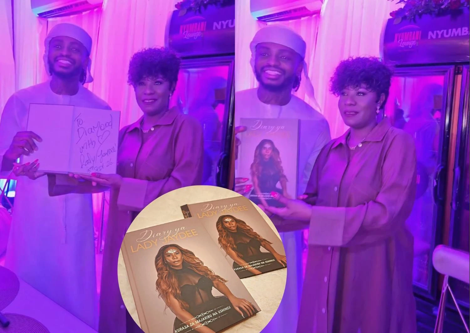 Lady Jaydee Gives Diamond Platnumz Her Book “Diary Ya Lady Jaydee”