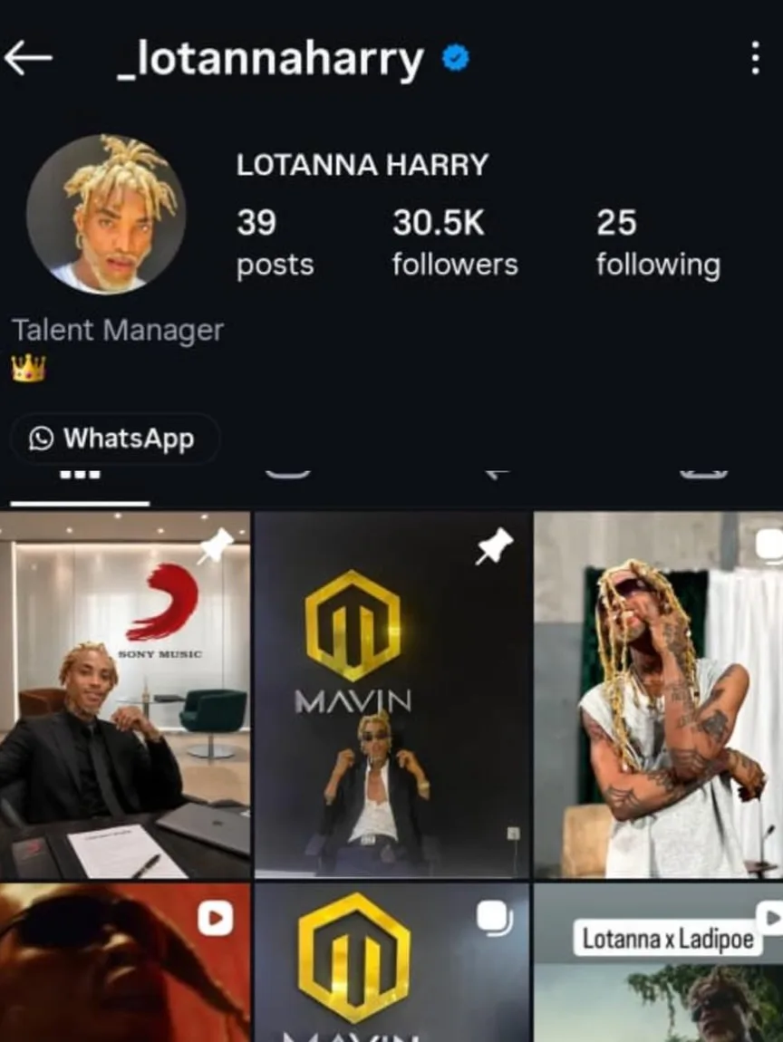 Mavin Records Issues New Warning Over Lotanna Harry, Says He Is Not Its Representative