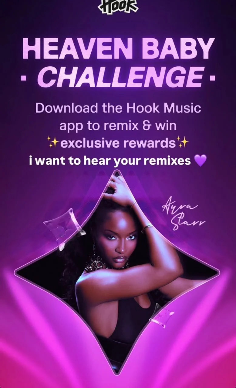 Ayra Starr Launches “Heaven Baby” Challenge With Hook Music