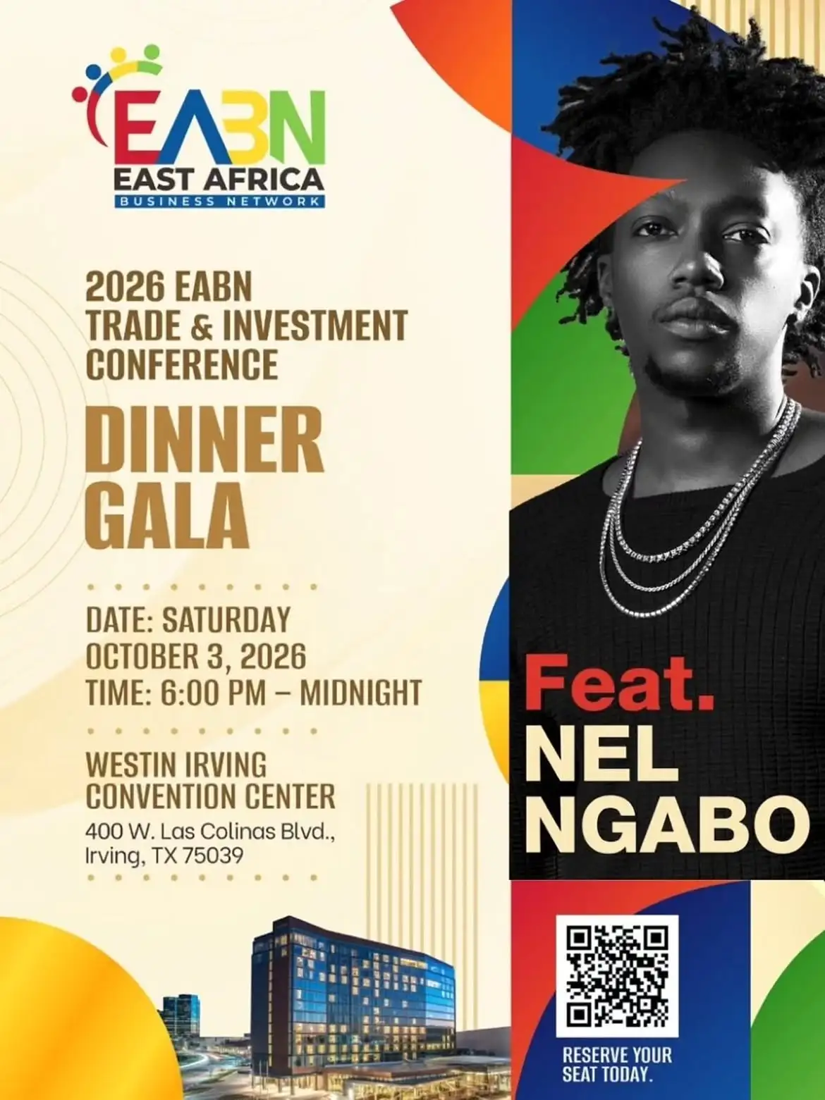 Nel Ngabo Heads to Texas for First U.S. Performance at EABN Conference