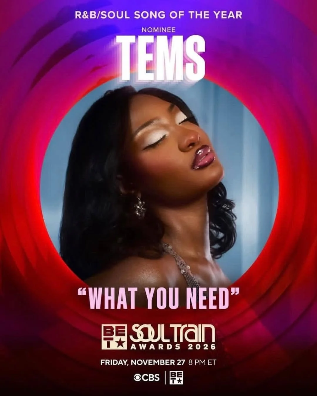 Tems and Tyla Nominated for 2026 Soul Train Awards