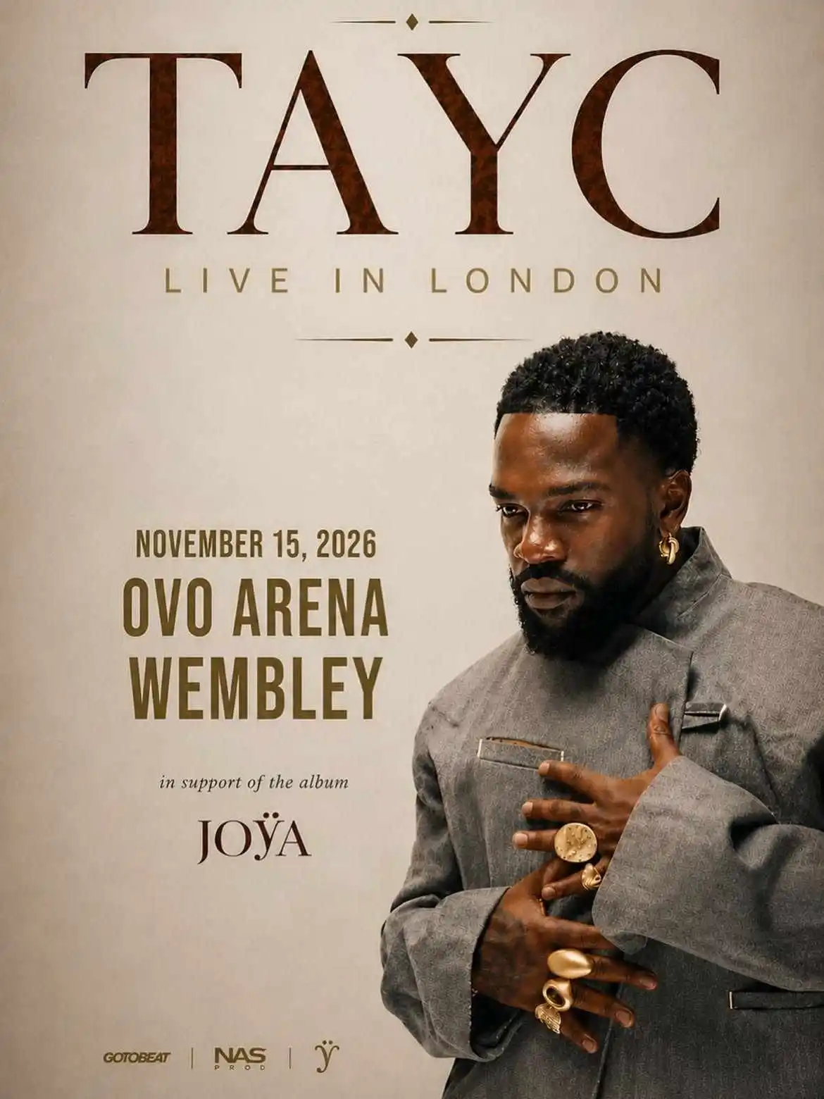 Tayc Set to Perform at OVO Arena Wembley in London