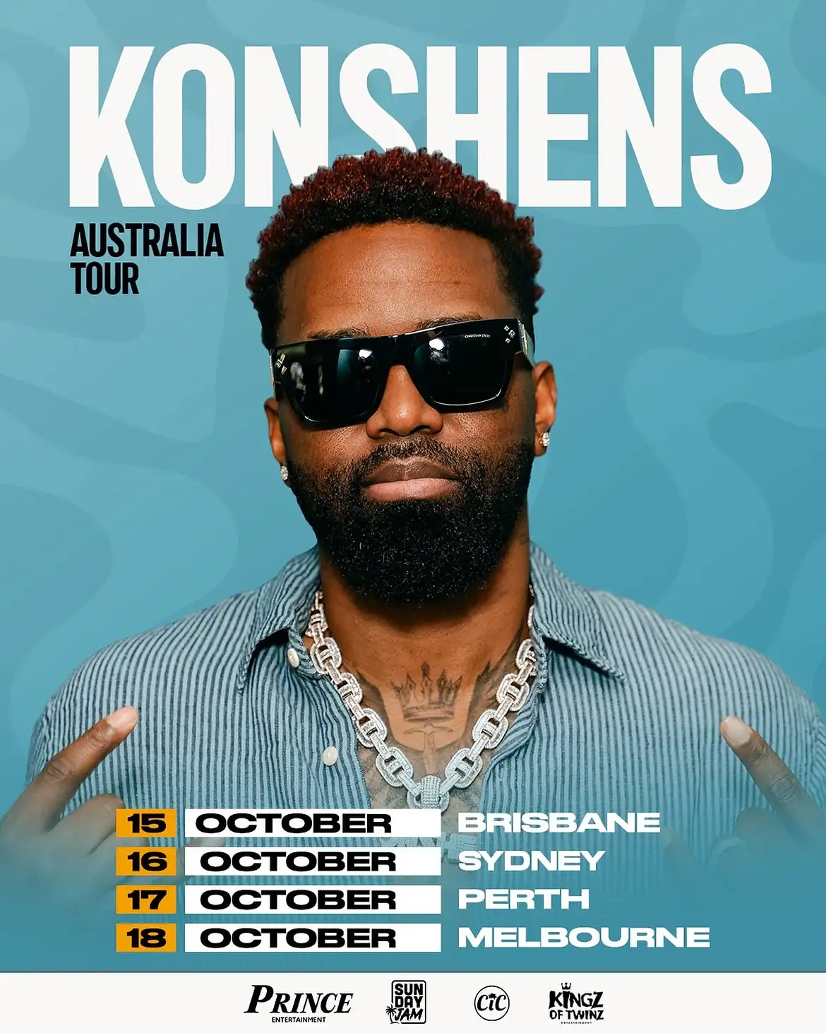Konshens announces four Australia tour dates, promising to bring dancehall music to Brisbane, Sydney, Perth and Melbourne.
