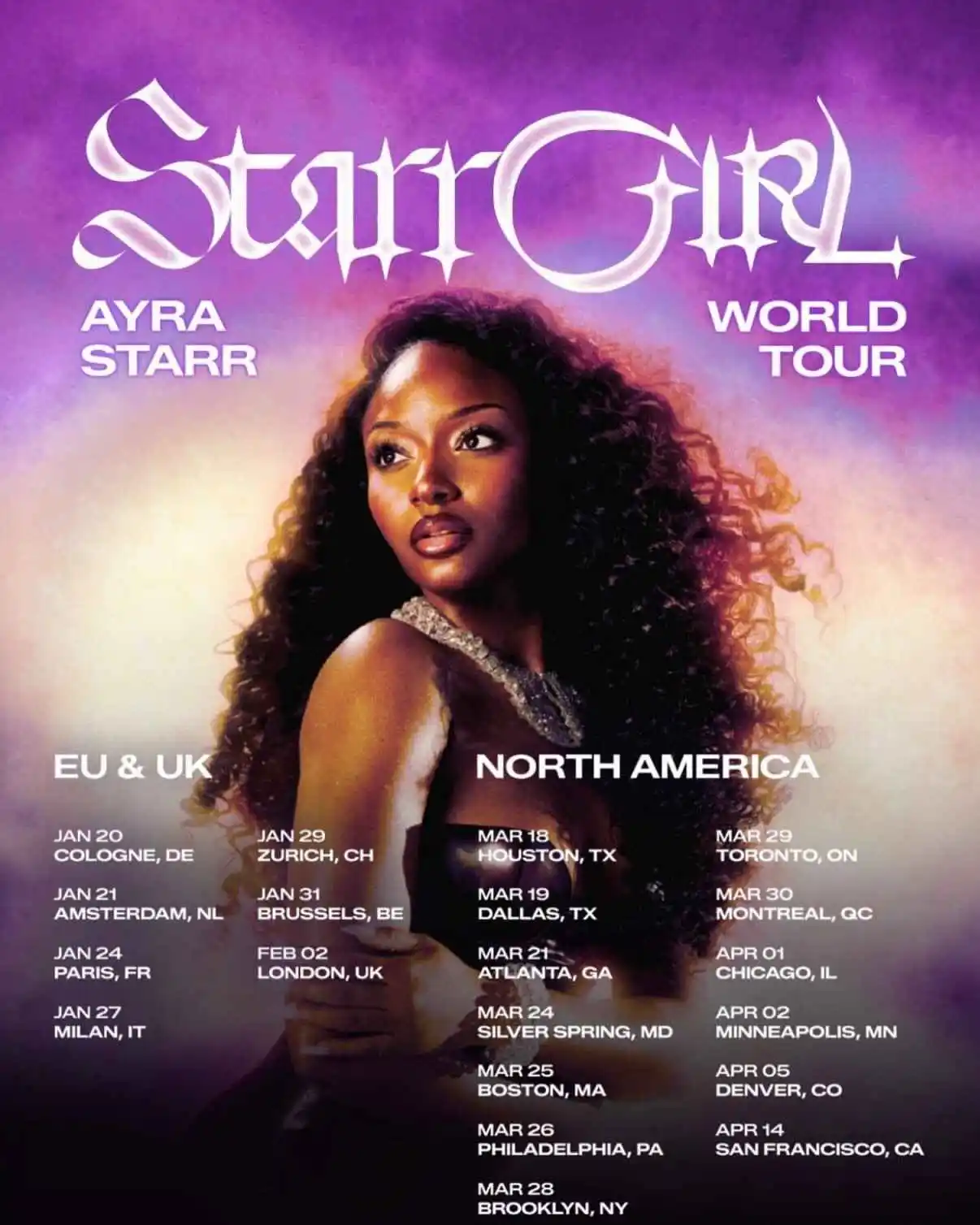 Ayra Starr Announces 2027 ‘Starrgirl World Tour’ Dates