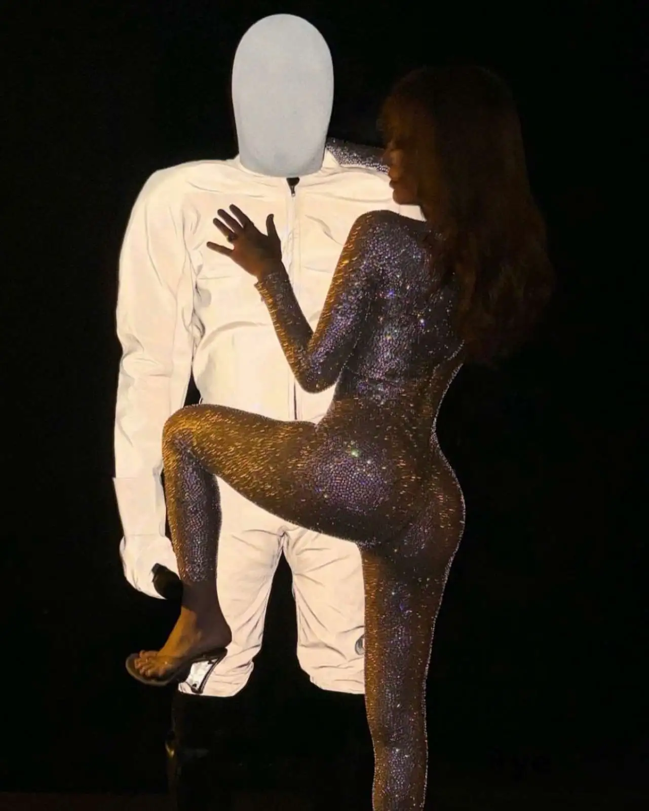 Bianca Censori Says Ye Designed Her Swarovski Crystal Bodysuit for Jakarta Show