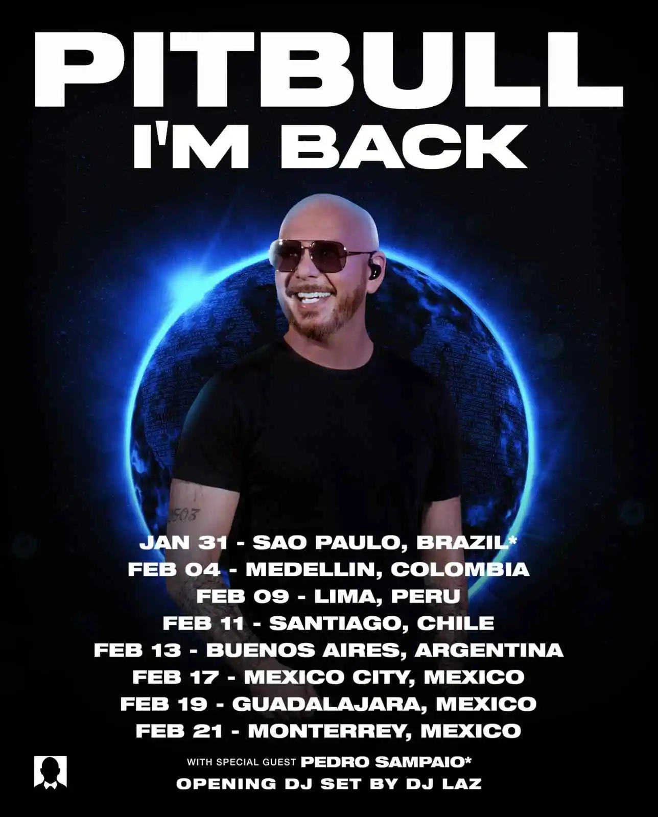 Pitbull Announces Eight Latin America Tour Dates for 2027
