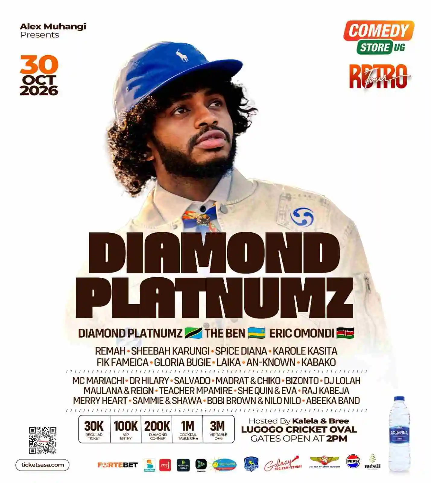Diamond Platnumz, The Ben and Eric Omondi Unite for Kampala’s ‘Retro Tour’