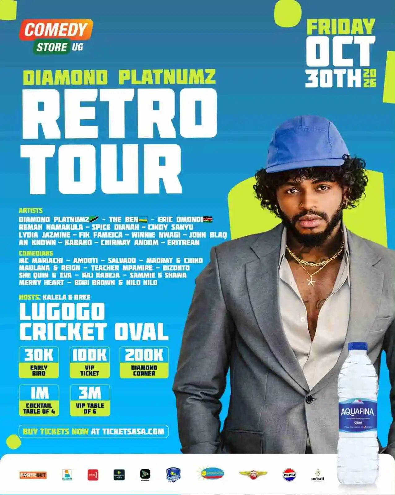Diamond Platnumz, The Ben and Eric Omondi Unite for Kampala’s ‘Retro Tour’