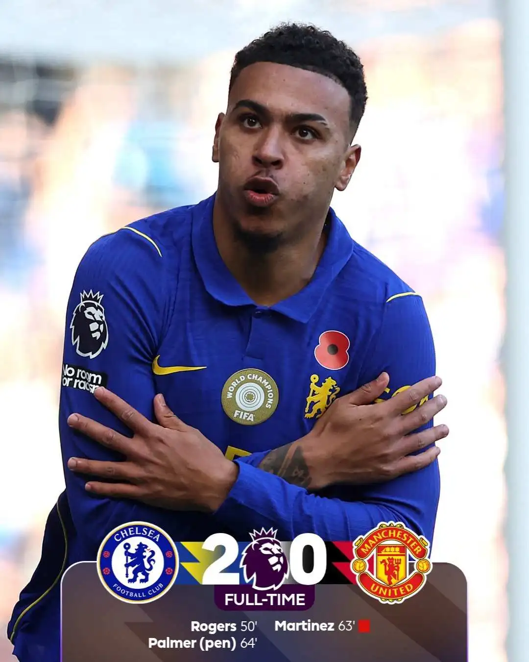 Chelsea Beat Manchester United 2-0 as Red Devils’ Winless Run Reaches Nine Matches